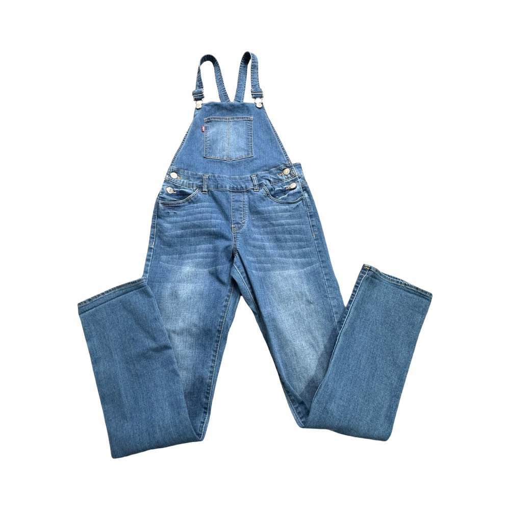 Levis Overalls Girls Size 14 REG Blue Denim Straight Leg Stretch Workwear